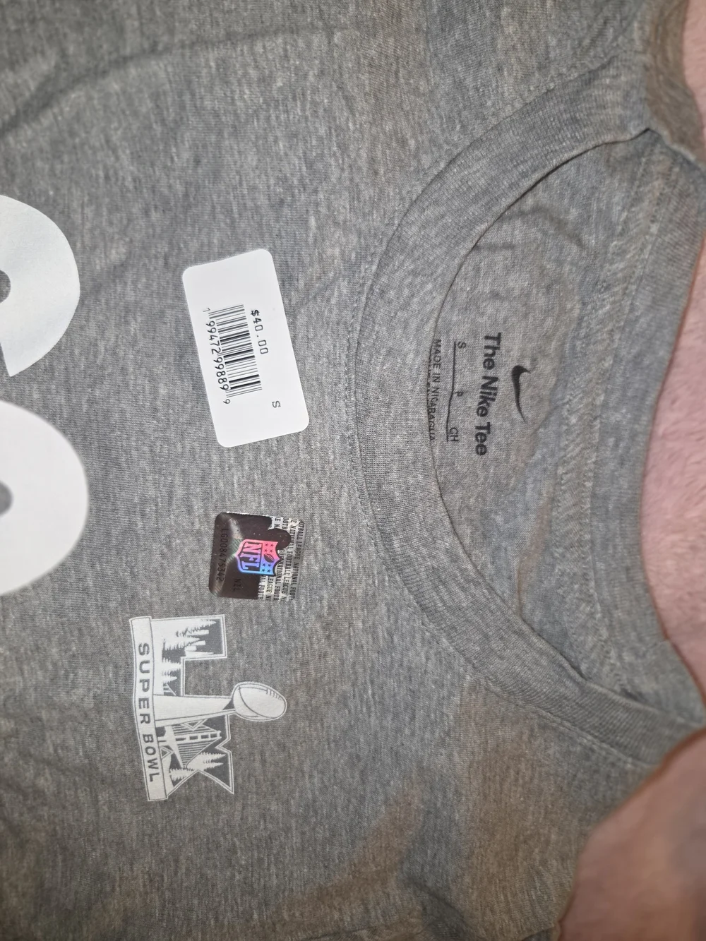 Nike Womens Size S - Grey 'Go Pats' Short-Sleeve Tee NWT